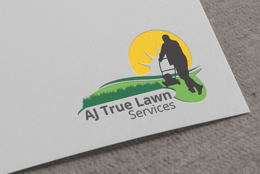 AJ True Lawn Services Logo Design