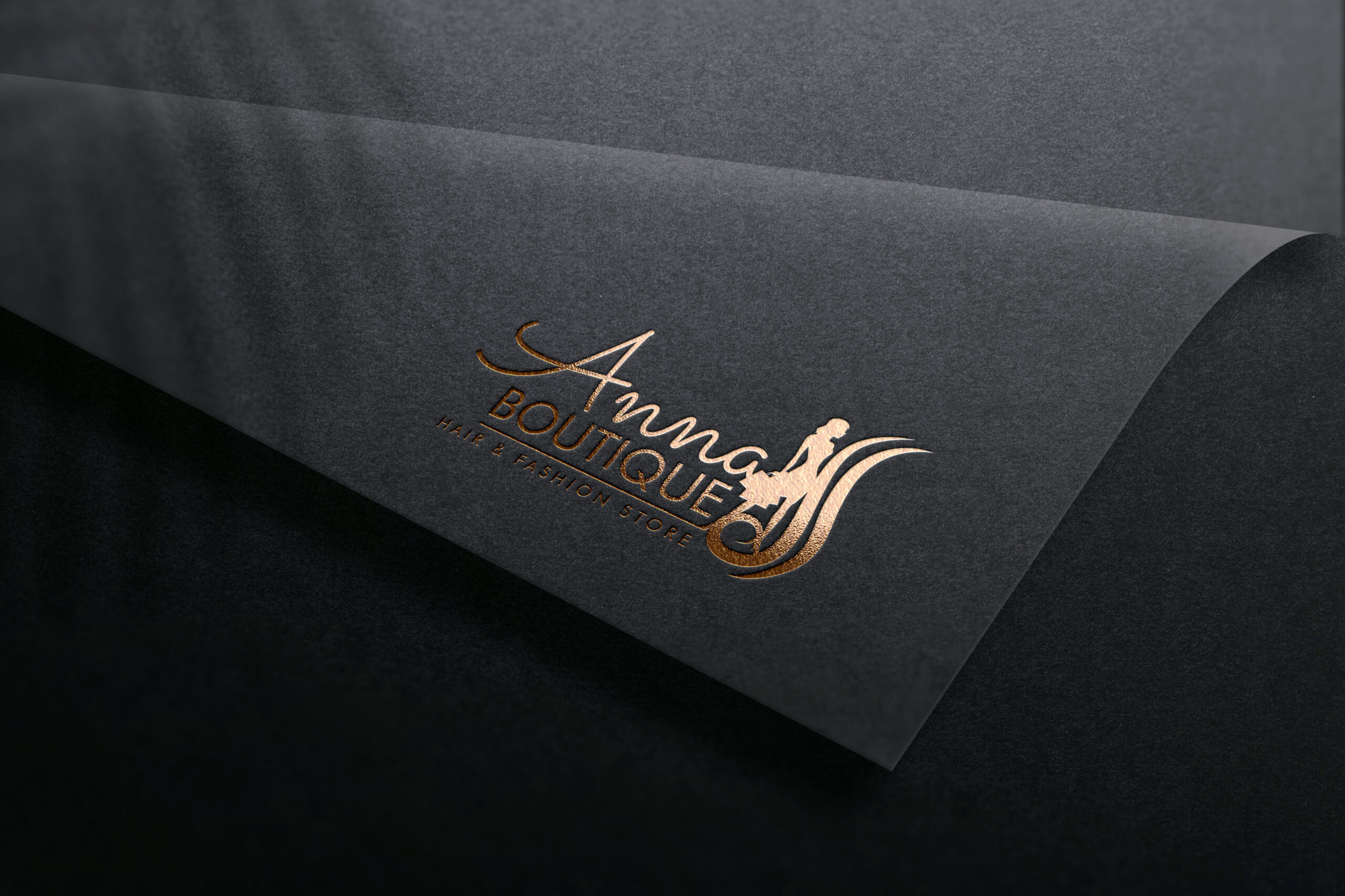 Anna Boutique Hair and Fashion Logo Design