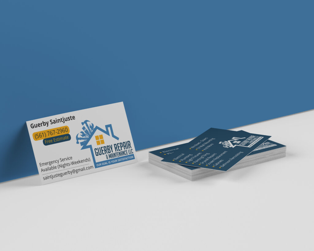 Gerby Repair & Maintenance Business Card Design