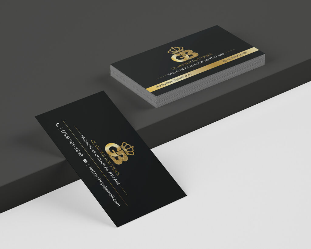 Glamour Boutique Business Card Design