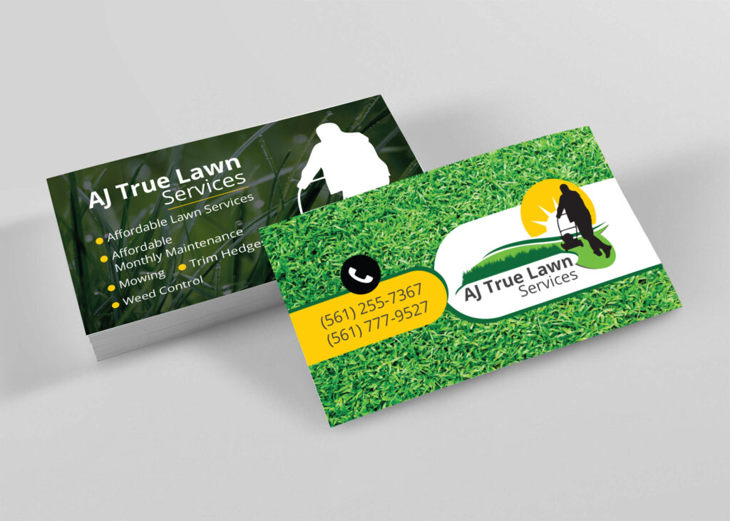 True Lawn Services Business Card Design